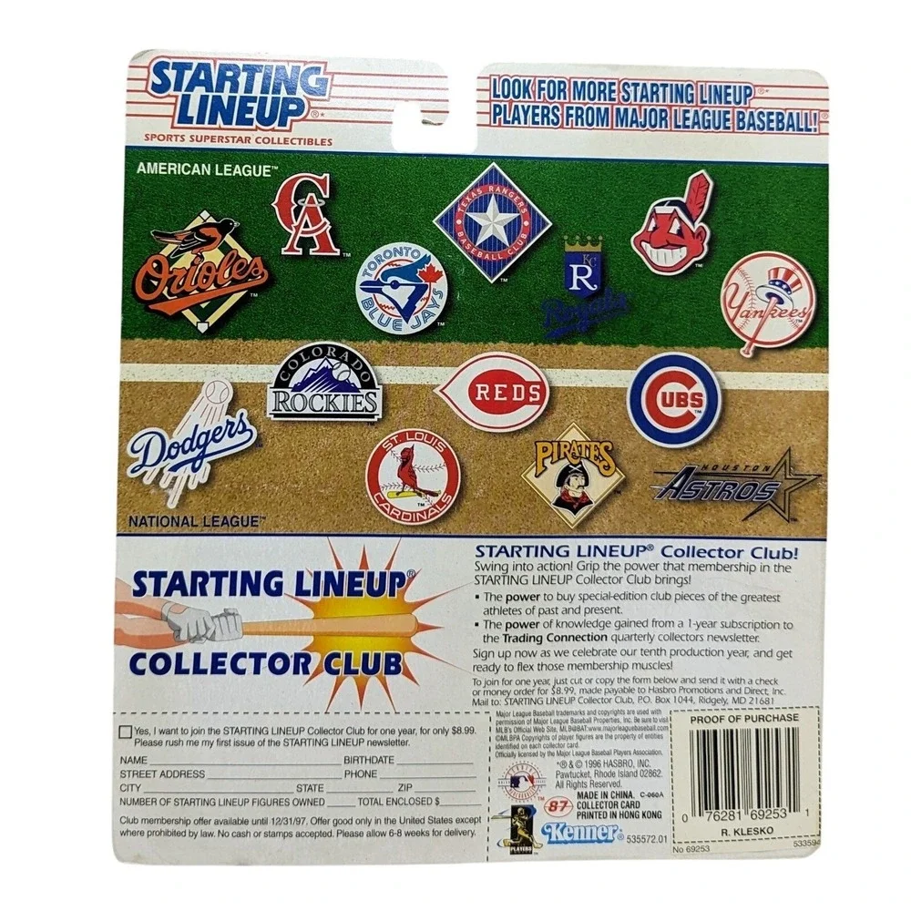 1997 Kenner Starting Lineup Ryan Klesko Atlanta Braves Figure